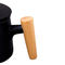 فنجان شاي مصنوع من السيراميك بمقبض خشبي بلوري مع فاصل