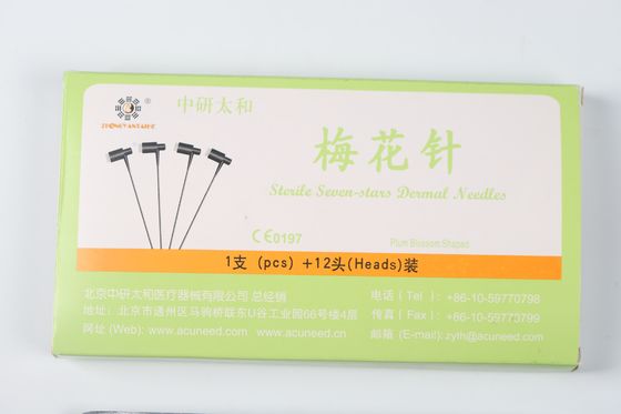 مسدس PVC مسدس Plum Blossom الإبر الملمعة 0.20mm X 25mm إبر تقنية مصممة لعلاج الجلد الفعال والآمن