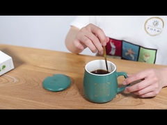 كوب قهوة سيراميكي قابل لإعادة الاستخدام من طراز الطب الصيني التقليدي